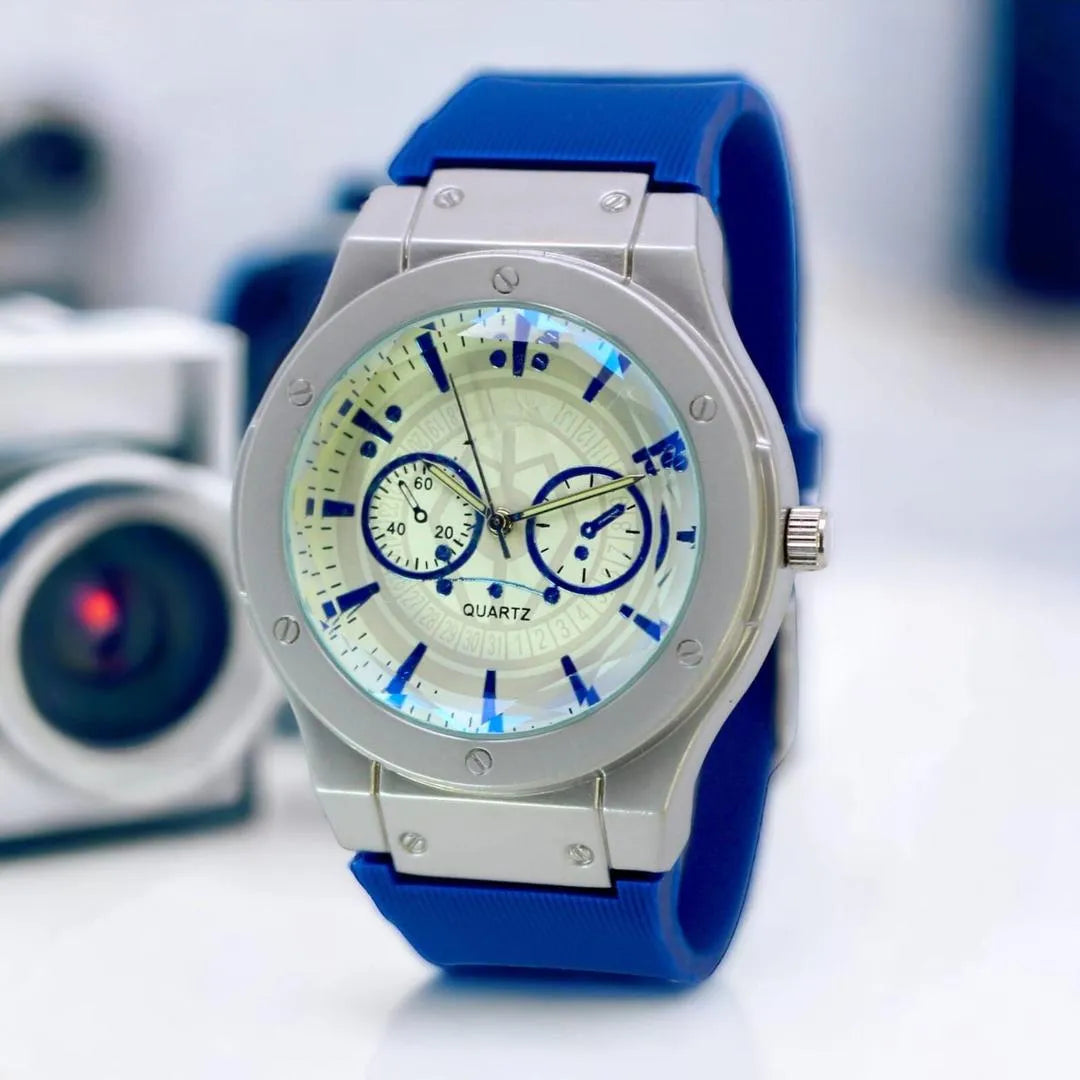 Men’s Quartz Watch with Silicone Strap