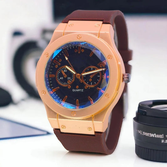 Men’s Quartz Watch with Silicone Strap